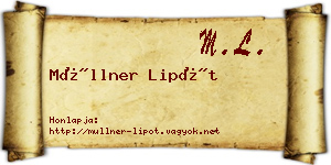 Müllner Lipót névjegykártya